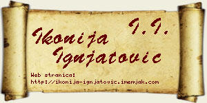 Ikonija Ignjatović vizit kartica